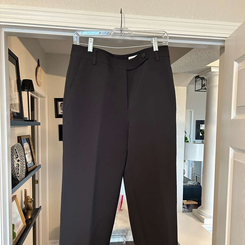 Zara Anniversary Black straight leg trouser